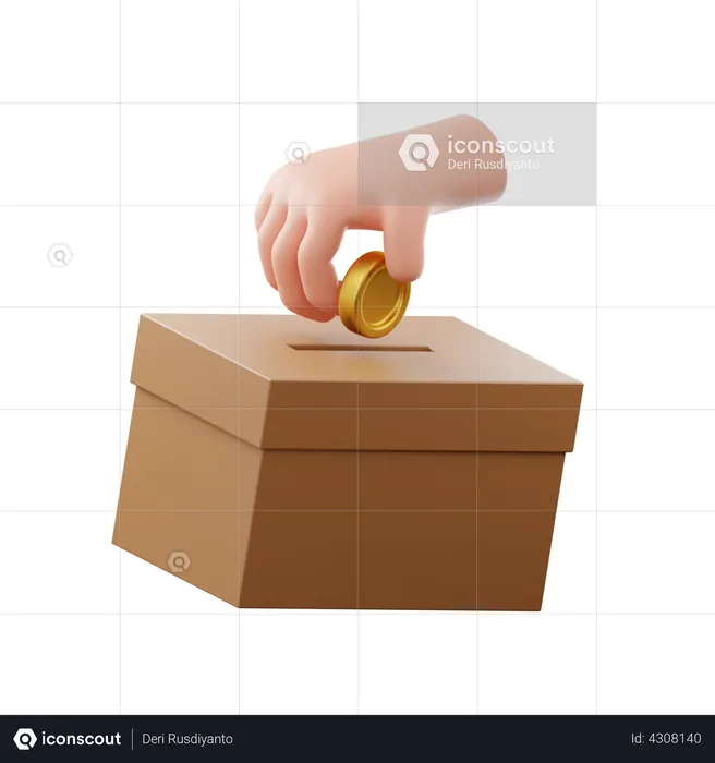 Dar caridad  3D Illustration