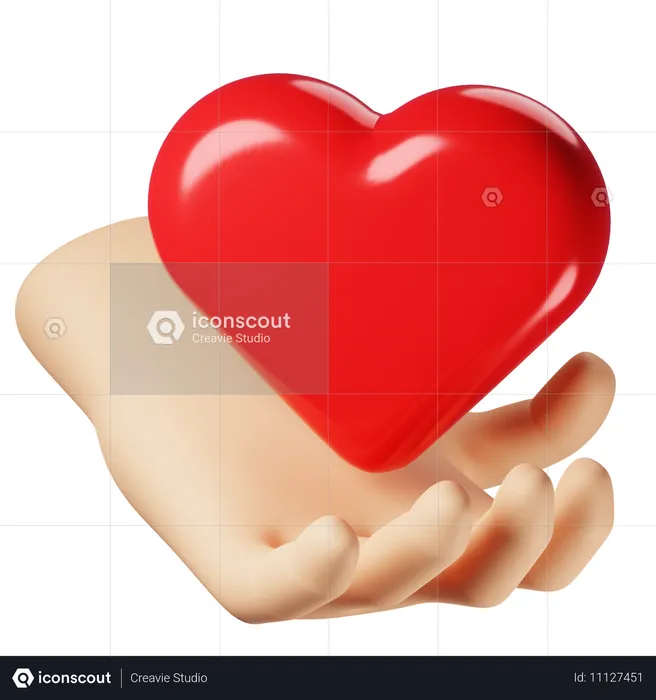 Dar Corazón  3D Icon