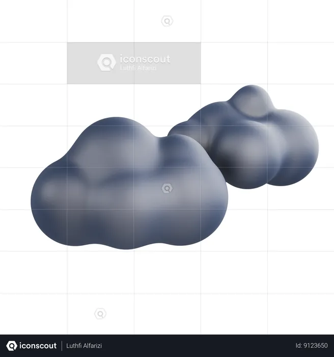 Dark Clouds  3D Icon