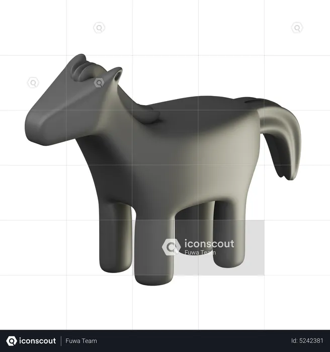 Dark Horse  3D Icon