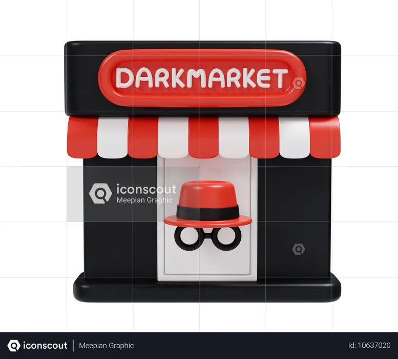 Dark Market  3D Icon