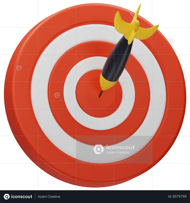 Dart Board For Target  3D Icon
