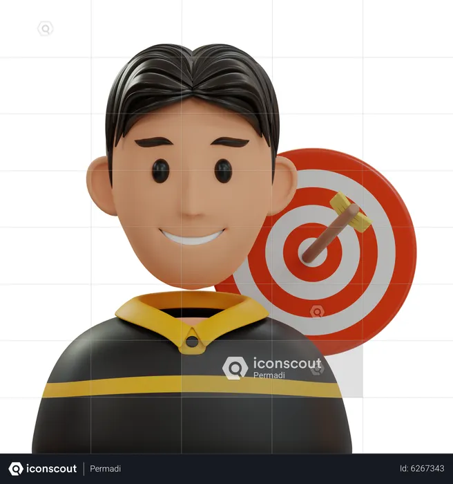 Darts Player  3D Icon