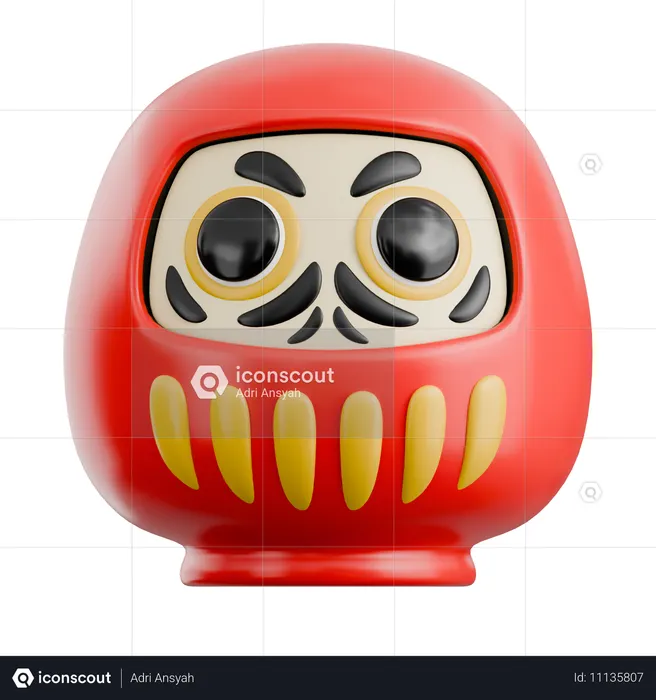 Daruma-Puppe  3D Icon