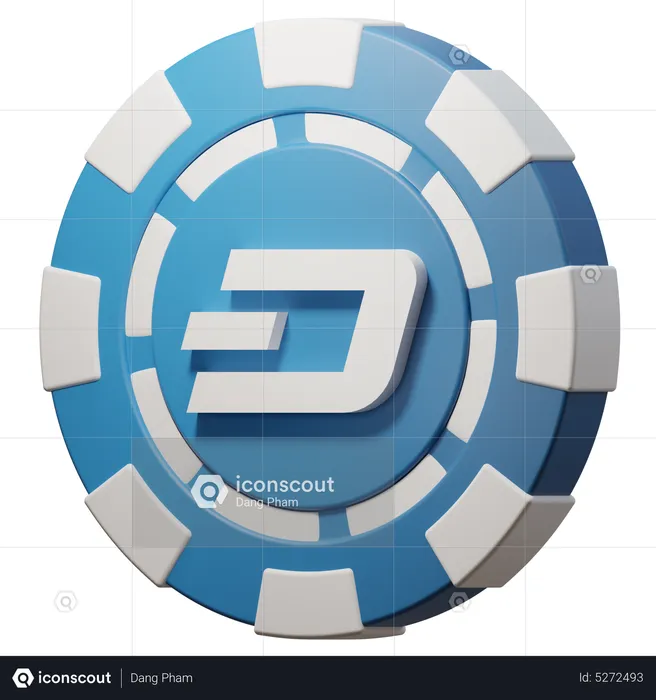 Dash (DASH) Chip  3D Icon