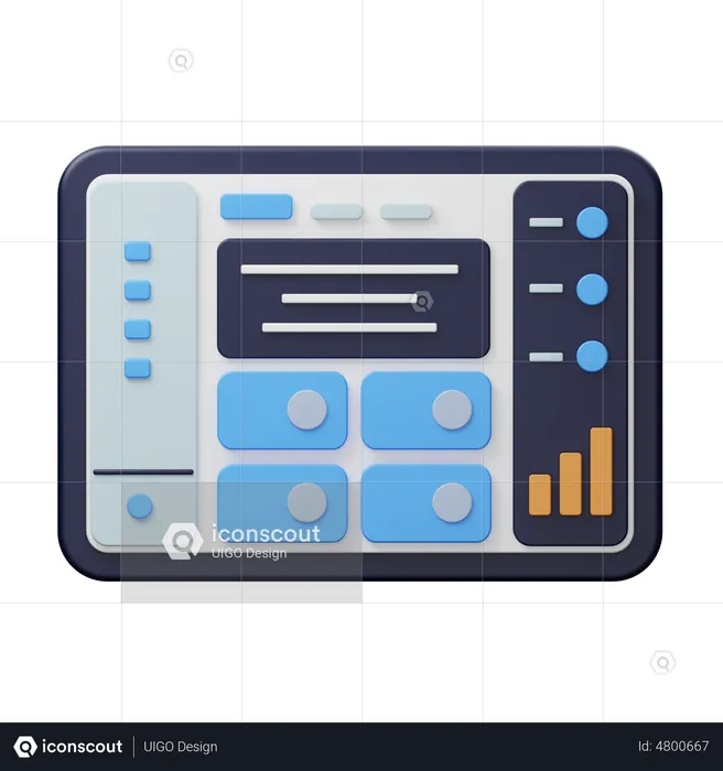 Dashboard  3D Illustration