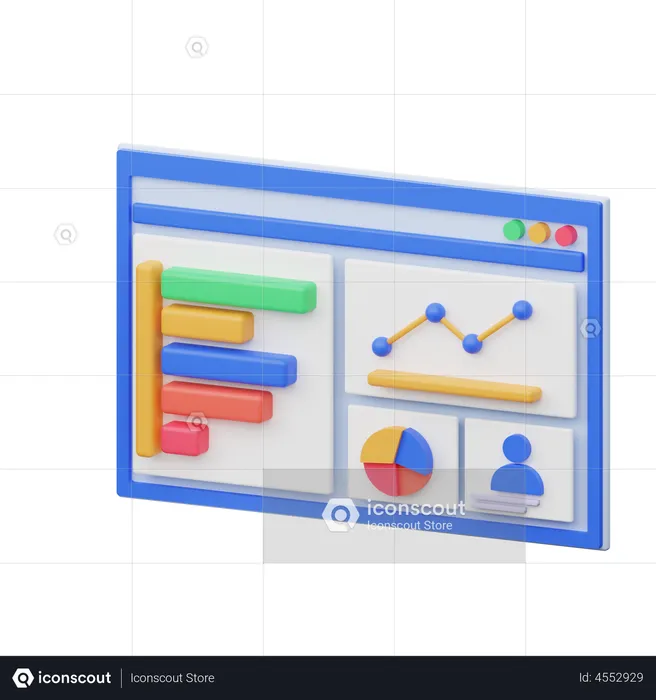 Dashboard Analysis  3D Illustration