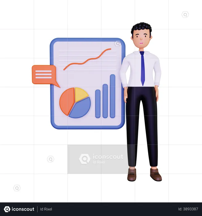 Data Analysis  3D Illustration