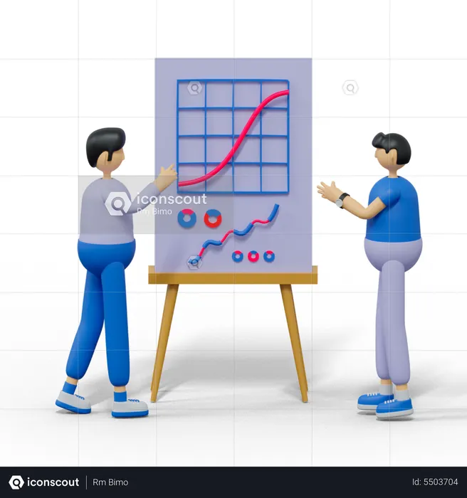 Data analysis  3D Illustration