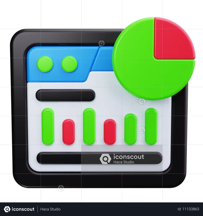 Data Analysis Chart  3D Icon