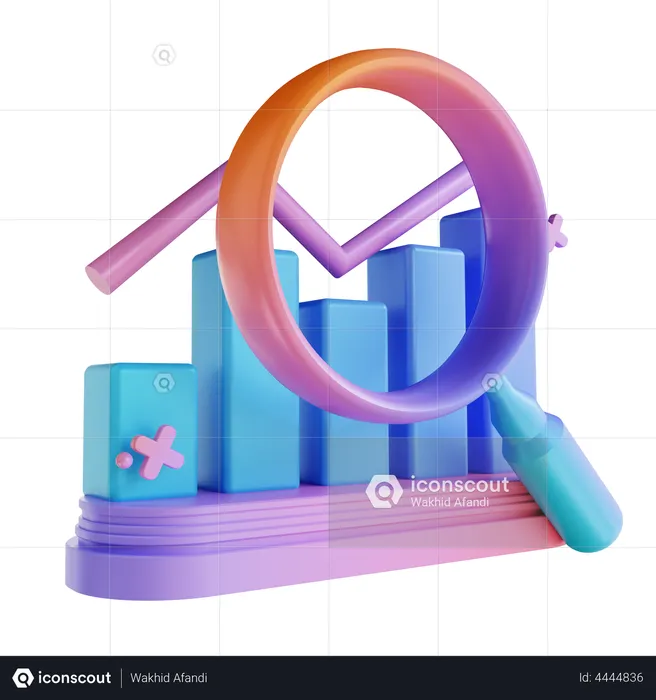 Data Analysis Graph  3D Illustration