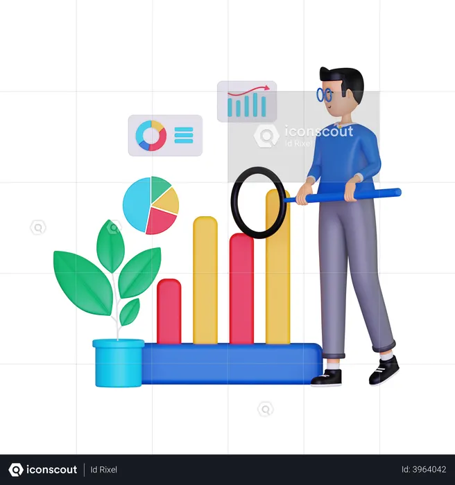 Data Analysis Report  3D Illustration
