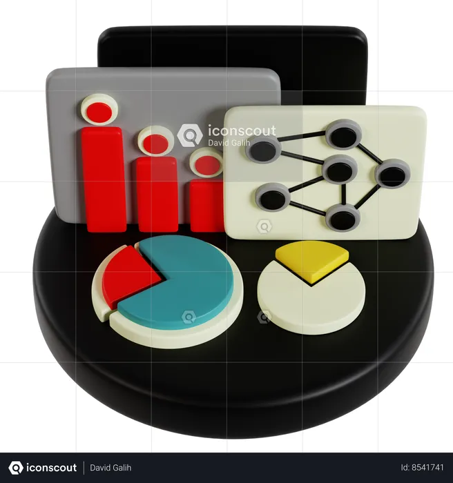 Data Analysis Visualization  3D Icon