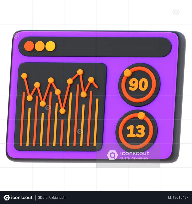 데이터 분석  3D Icon