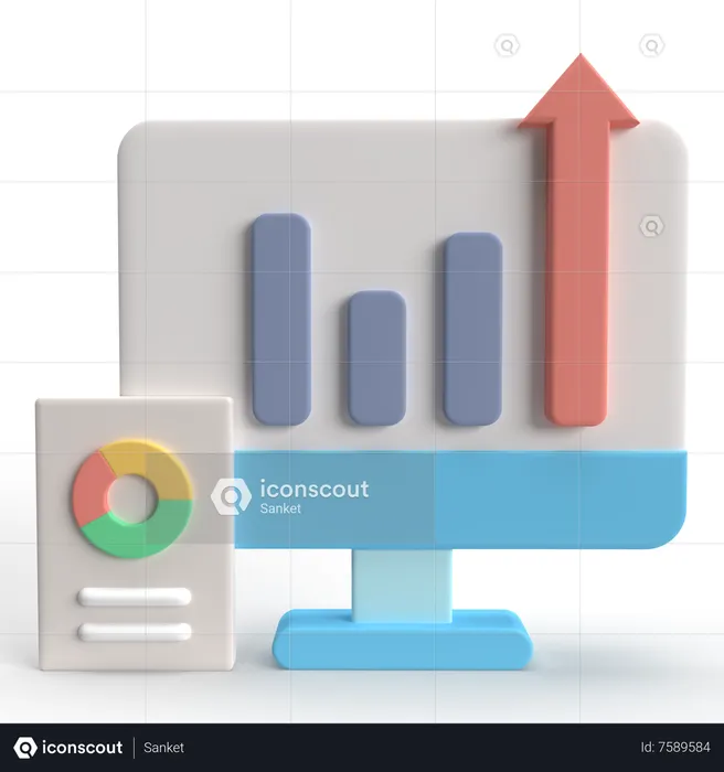 Data Analytics  3D Icon