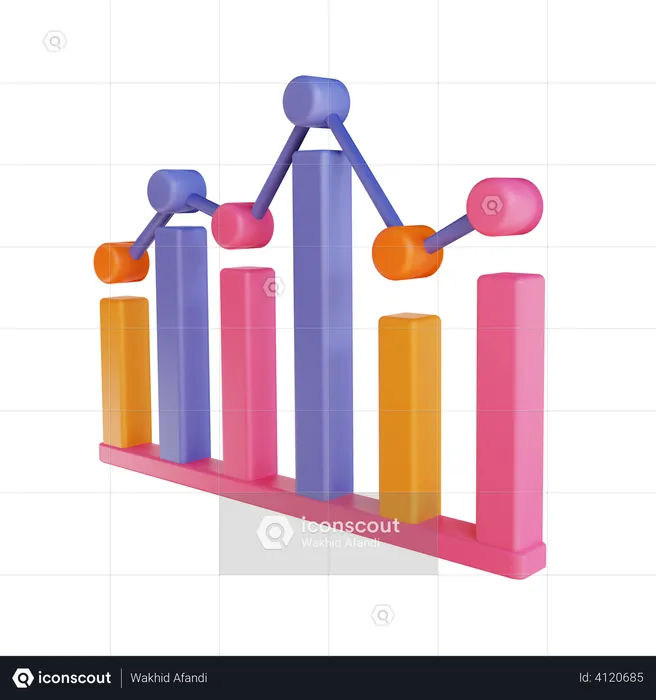 Data Analytics Chart  3D Illustration