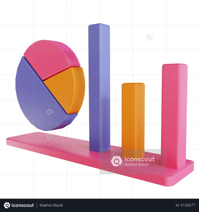 Data Analytics Chart  3D Illustration