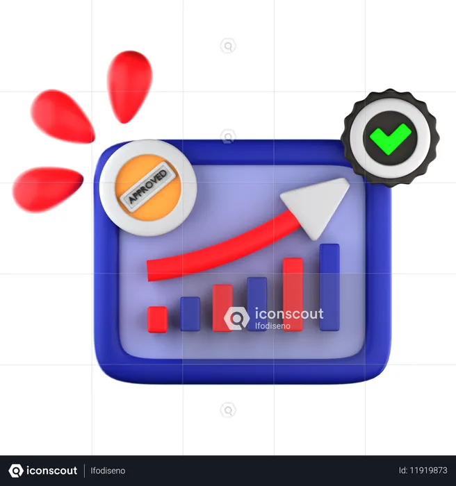 Data Analytics Dashboard  3D Icon