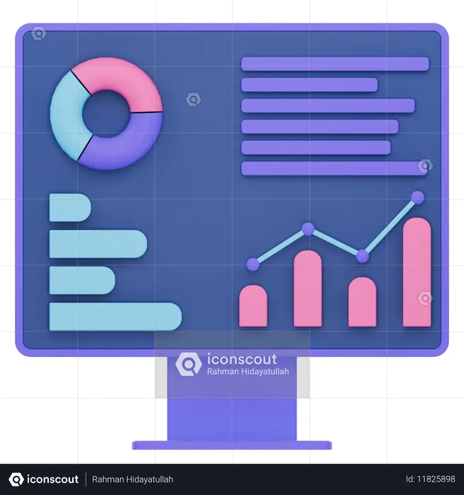 Data Analytics Dashboard  3D Icon