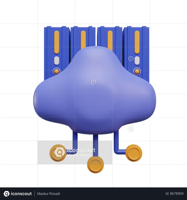 Data Center  3D Icon