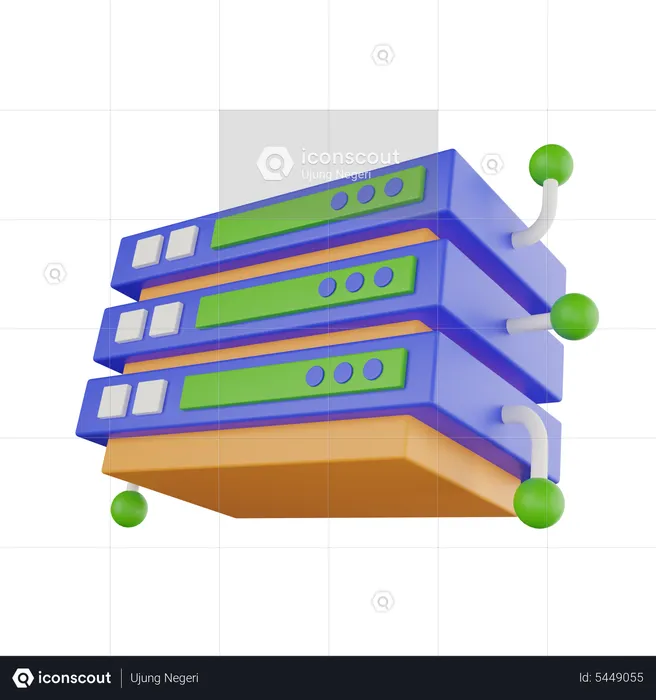 Data Center  3D Icon