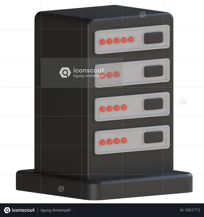 Data Center  3D Icon