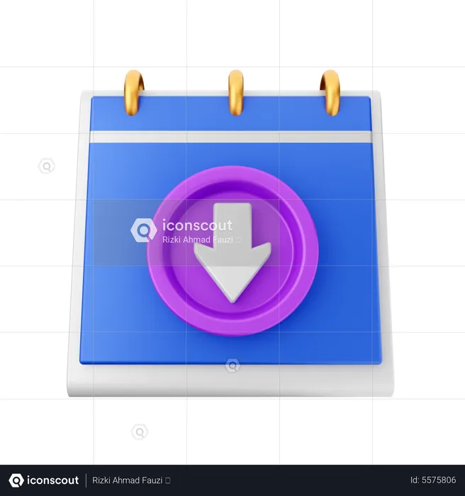 Data de download  3D Icon