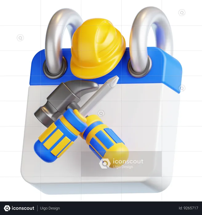 Data do Dia do Trabalho  3D Icon