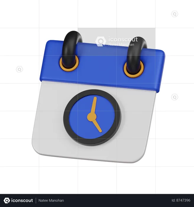 Data e hora  3D Icon