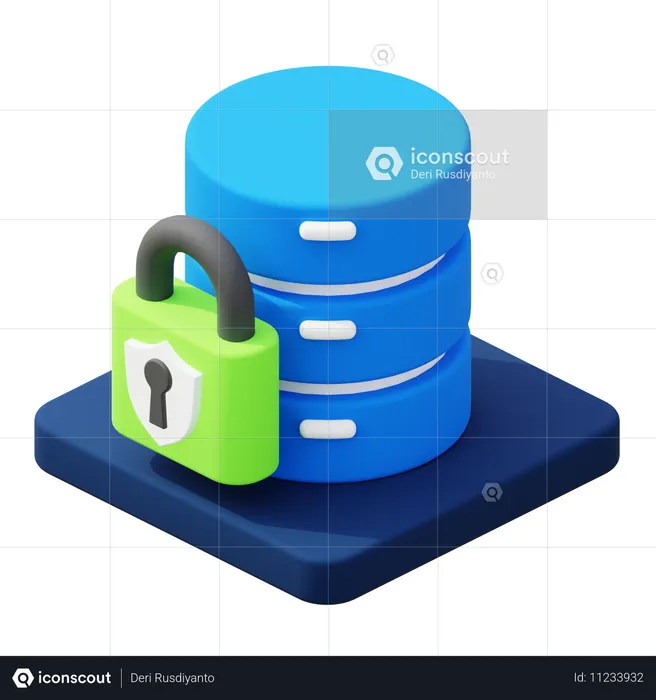 Data Encrypt  3D Icon