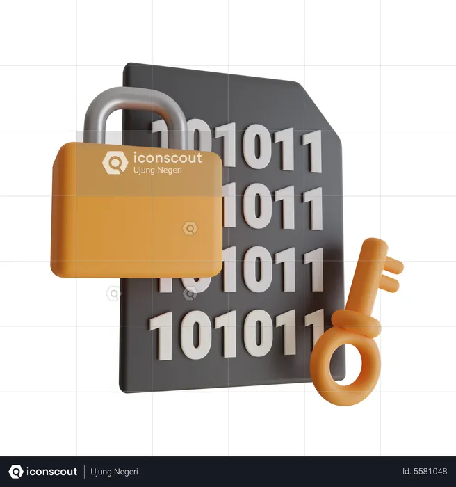 Data Encryption  3D Icon