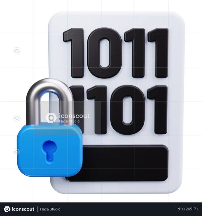 Data Encryption  3D Icon