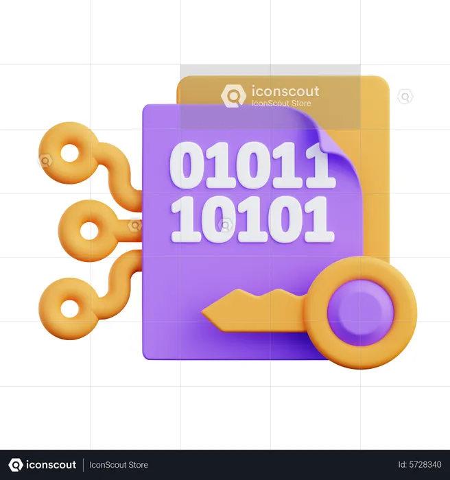 Data Encryption  3D Icon