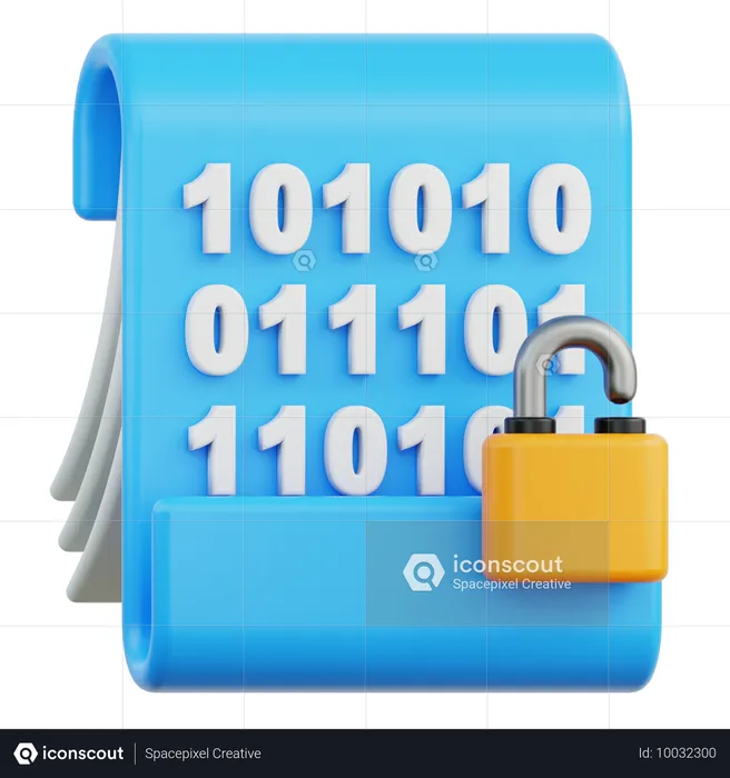 Data Encryption  3D Icon