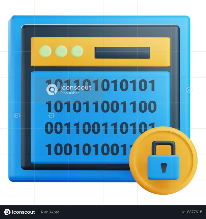 Data Encryption  3D Icon