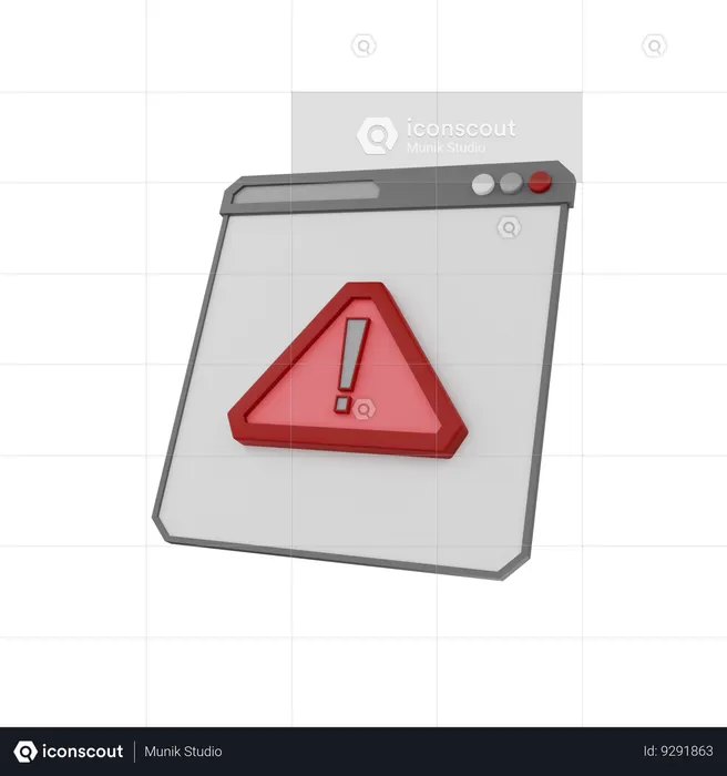 Data Error 3D Icon download in PNG, OBJ or Blend format