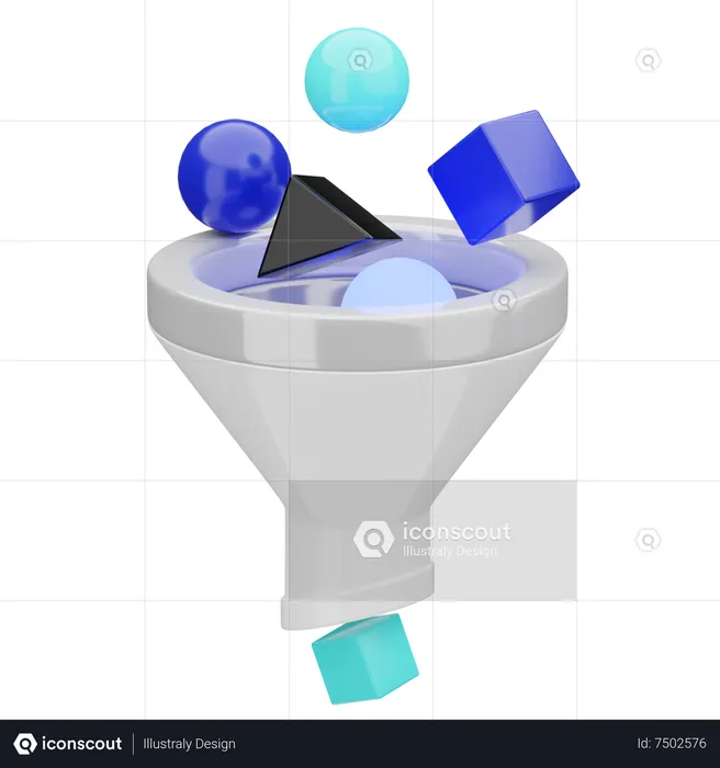 Data Filtering  3D Icon