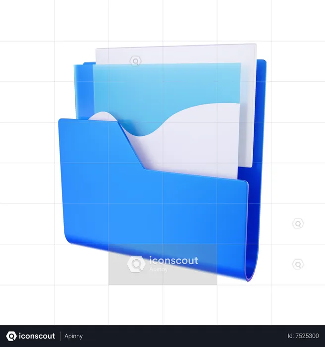 Data Folder  3D Icon