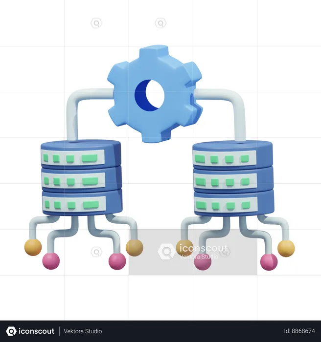 Data integration icon  3D Icon