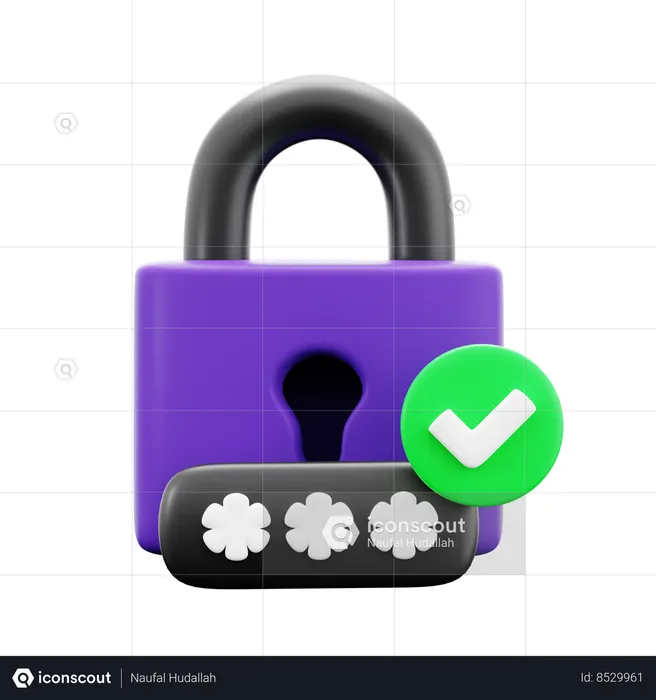 Data Lock  3D Icon