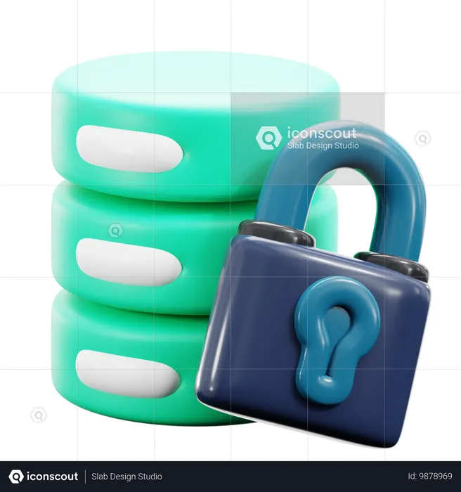 Data lock  3D Icon