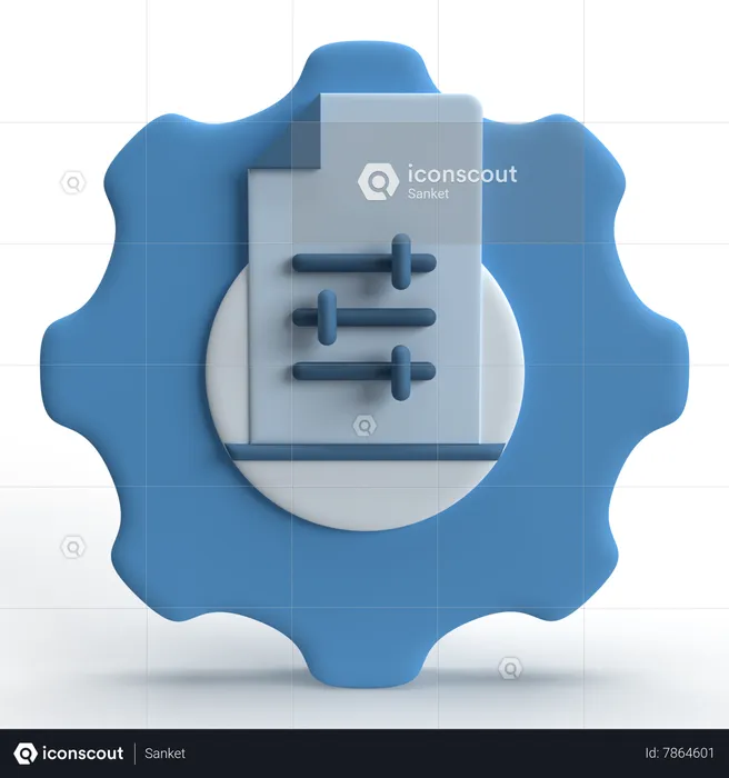 Data Management  3D Icon