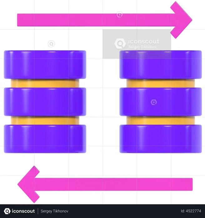 Data Migration  3D Illustration