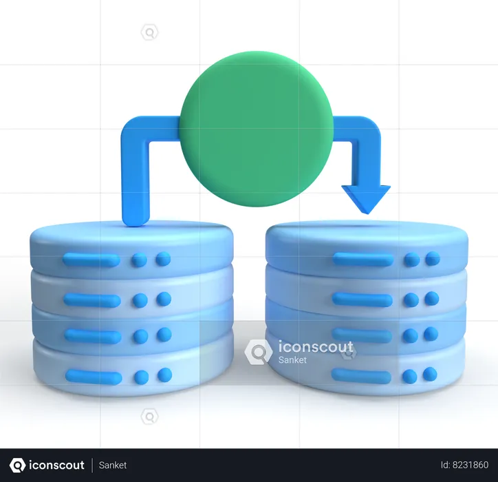 Data Migration  3D Icon