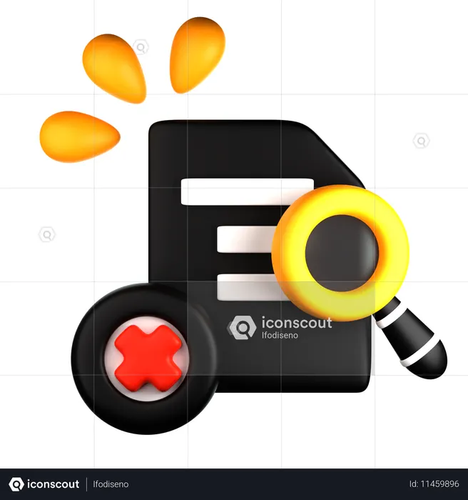 Data Not Found  3D Icon