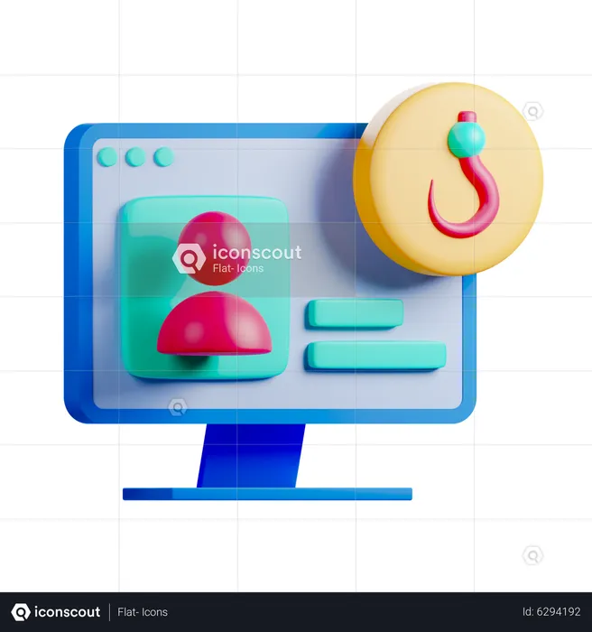Data Phishing  3D Icon