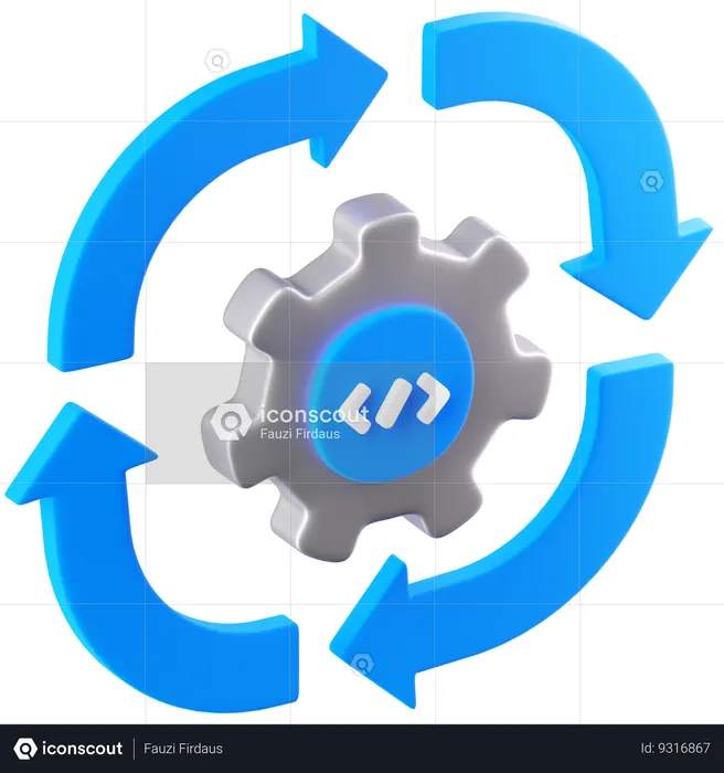 Data Processing  3D Icon