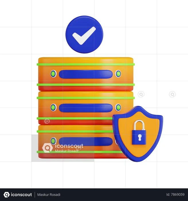 Data Protection  3D Icon