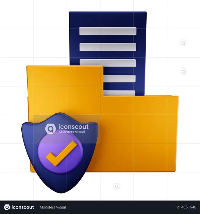 Data protection  3D Illustration