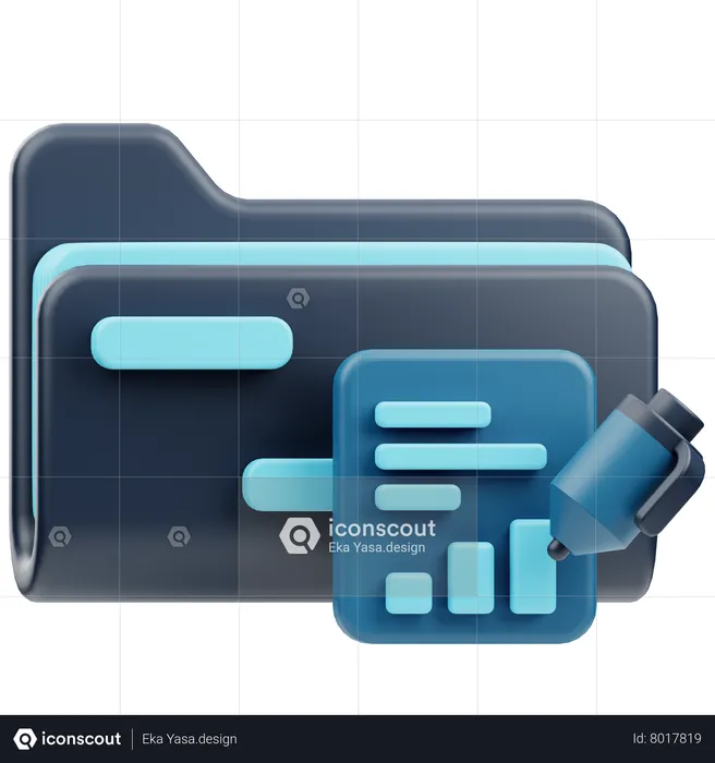 Data Report  3D Icon